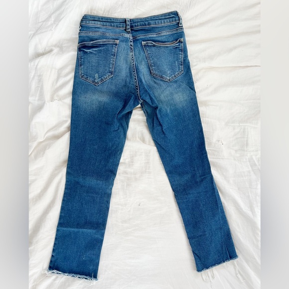 Mango Cropped Straight Leg Jeans Medium Wash Size 4 - Picture 5 of 5
